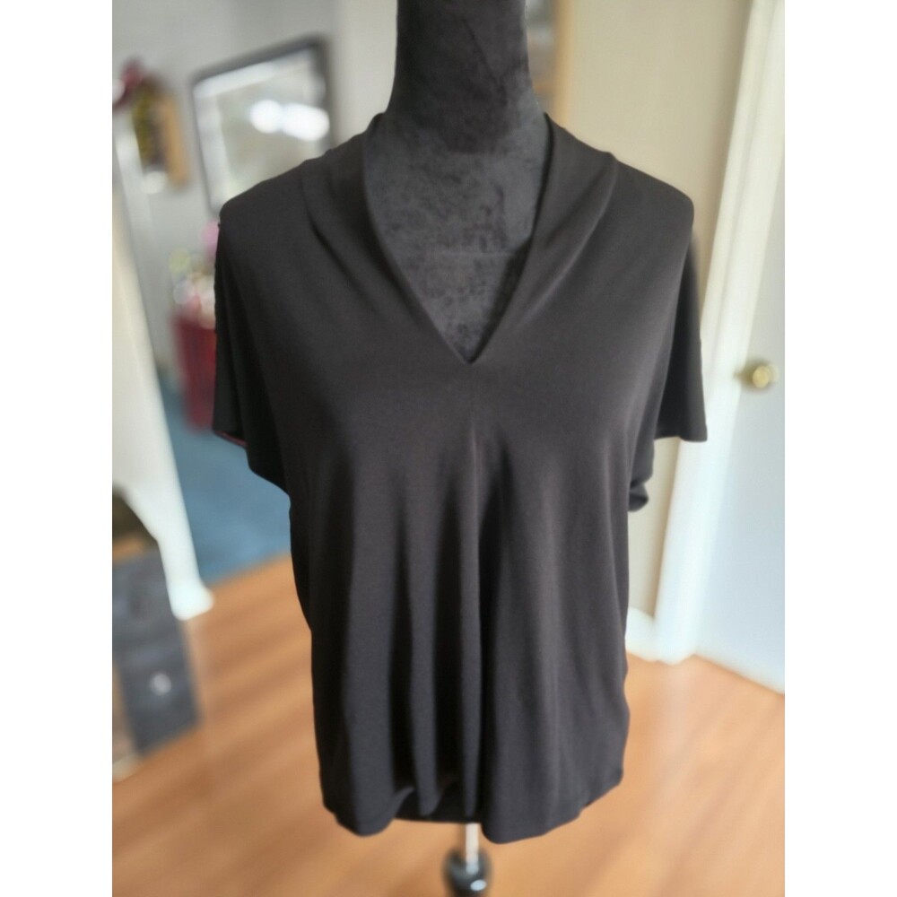 H&M Black V-neck Blouse Size L